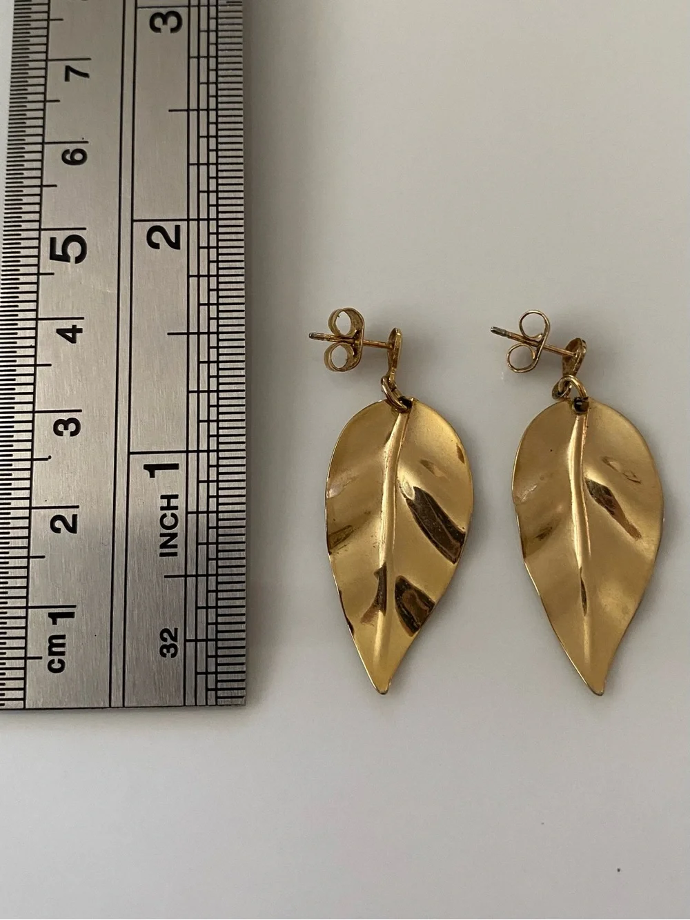 Gold Leaf Drop Earrings - Women's Jewelry